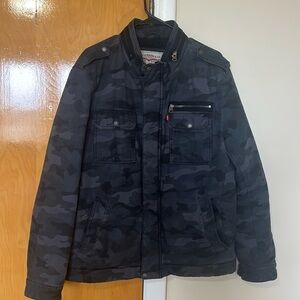 Levi’s Blue Camouflage Bomber Jacket